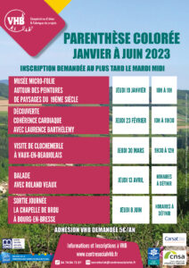 Lire la suite à propos de l’article Programme de la parenthèse colorée de janvier à juin 2023
