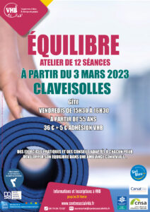 Lire la suite à propos de l’article Un atelier équilibre de 12 séances chaque vendredi à Claveisolles à partir du 3 mars 2023