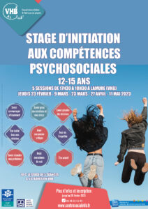 Lire la suite à propos de l’article Stage de 5 séances d’initiation aux compétences psychosociales pour les 12-15 ans à Lamure à partir du 23 février 2023