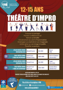 Lire la suite à propos de l’article Théâtre d’improvisation – stages & ateliers pour les 12-15 ans de janvier à avril 2023