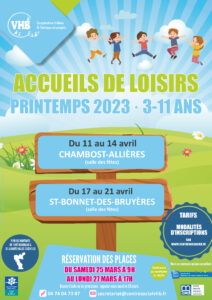 Lire la suite à propos de l’article ACCUEILS DE LOISIRS PRINTEMPS 2023 – Réservation du samedi 25 mars à 9h au lundi 27 mars à 17h