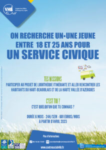 Lire la suite à propos de l’article Service civique de 6 mois avec VHB :  participer au projet de ludothèque itinérante et aller à la rencontre des habitants