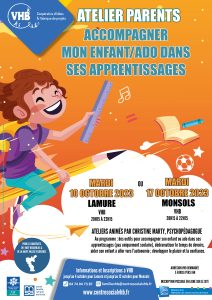 Lire la suite à propos de l’article Atelier parents – Accompagner mon enfant/ado dans les apprentissages : mardi 10 octobre à Lamure ou mardi 17 octobre à Monsols