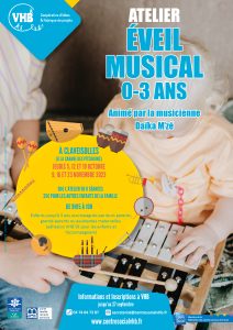Lire la suite à propos de l’article Éveil musical 0-3 ans à Claveisolles : 6 séances à partir du jeudi 5 octobre 2023