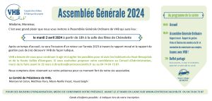 Lire la suite à propos de l’article Assemblée générale 2024 : mardi 2 avril à 18h à Chénelette (salle des fêtes) – Inscription en ligne