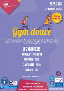 Lire la suite à propos de l’article Gym douce – Reprise à partir du 12 septembre 2025
