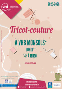 Lire la suite à propos de l’article Tricot-Couture – Reprise à partir du 8 septembre 2025