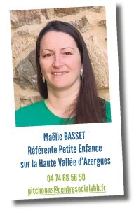 Lire la suite à propos de l’article Présentation de Maëlle BASSET, nouvelle animatrice du Relais Petite Enfance Les Pitchouns et de la Cabane des Pitchouns