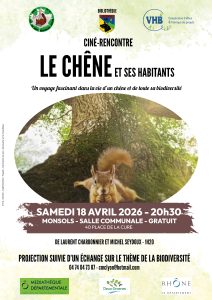 Lire la suite à propos de l’article Ciné-rencontre : Le Chêne et ses habitants – Samedi 18 avril 2026 à Monsols