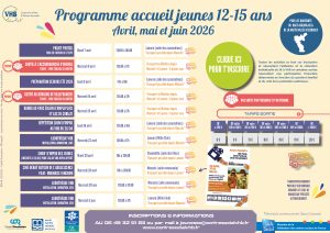 Lire la suite à propos de l’article Programme accueils jeunes 12-15 ans – avril à juin 2026