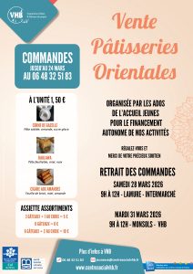 Lire la suite à propos de l’article Vente de pâtisseries orientales