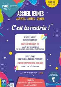 Lire la suite à propos de l’article Rentrée accueil jeunes – septembre 2026