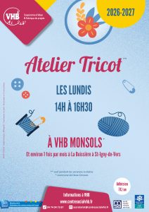 Lire la suite à propos de l’article Atelier tricot à Monsols : reprise le lundi 7 septembre 2026
