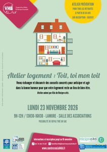 Lire la suite à propos de l’article Atelier logement : lundi 23 novembre 2026 à Lamure